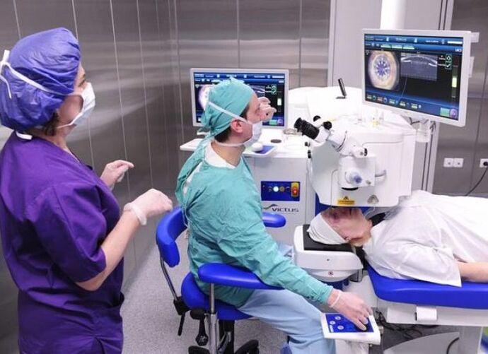 Võrkkesta pisarate korral tehakse laserkoagulatsioon